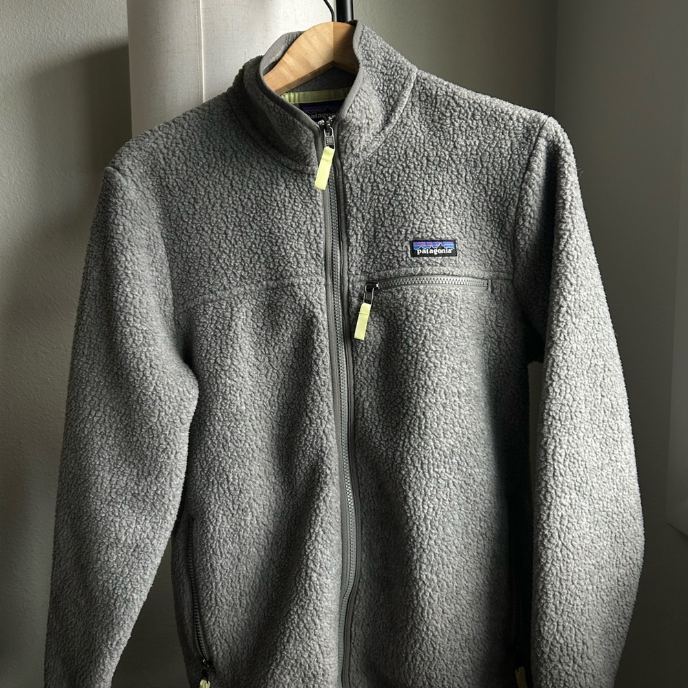 Patagonia Retro Pile Fleece Jacket, Women’s L, Grey/Gray